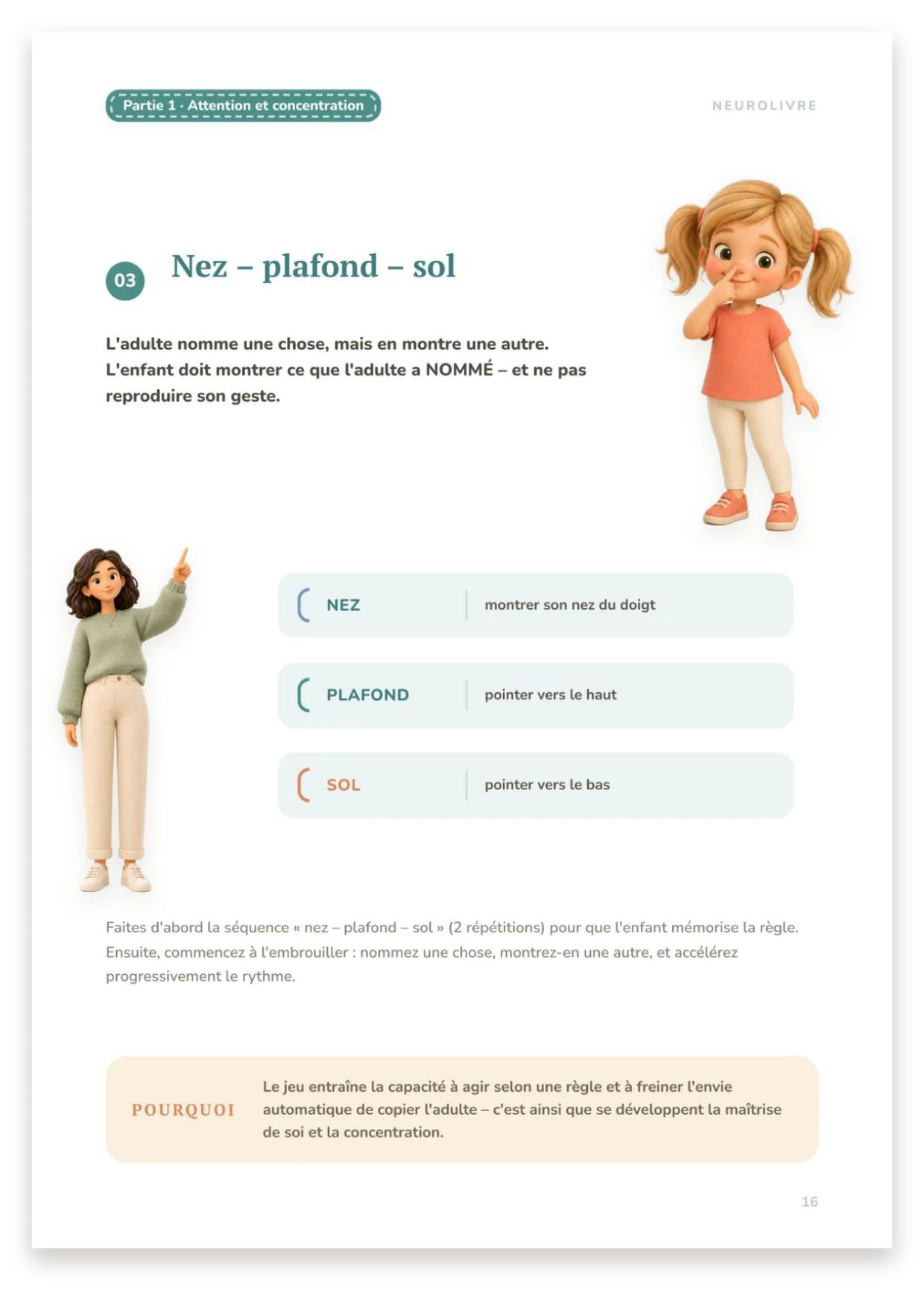 Exercice Nez — plafond — sol