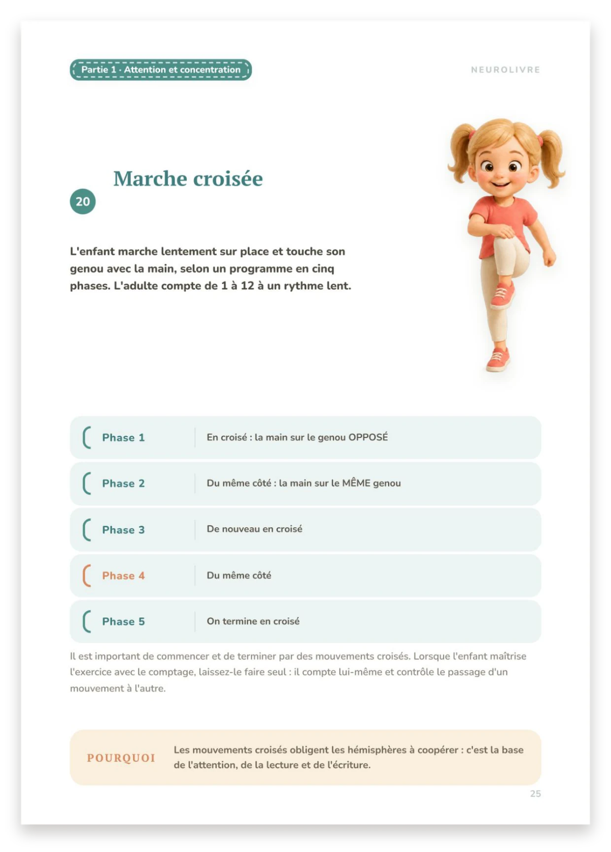 Marche croisée par étapes