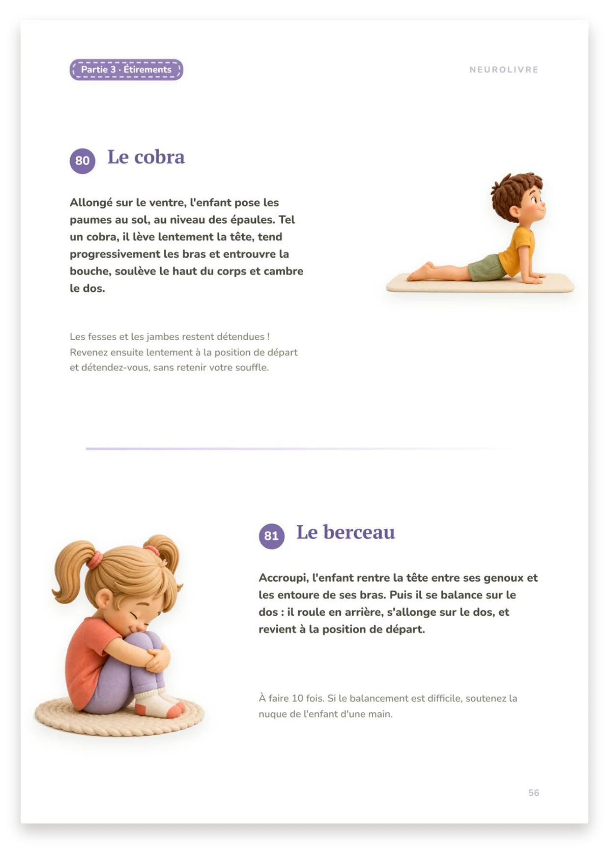 Étirements : le Cobra et le Berceau